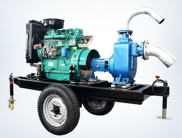 il rimorchio ha montato la pompa idraulica del motore diesel 20hp messa per irrigazione agricola 100m3/h