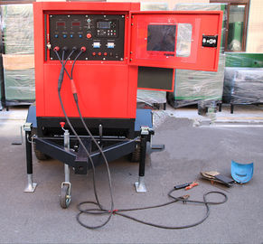 Il generatore diesel mobile 400amp del saldatore del Giappone Kubota con due ha spinto la fonte della saldatura ad arco del rimorchio