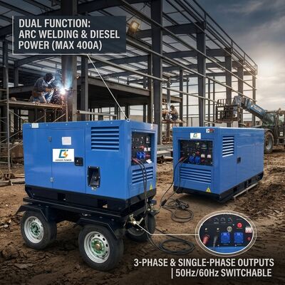 Generatore di saldatrice Denyo simile 400A 600A 480Amp Arc MMA MIG DC con avviamento automatico