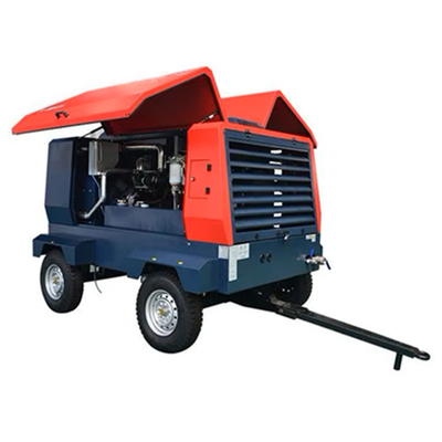Compressore d'aria a vite a motore diesel 8 bar 120 cm3 185 cm3 400 cm3 per miniere industriali