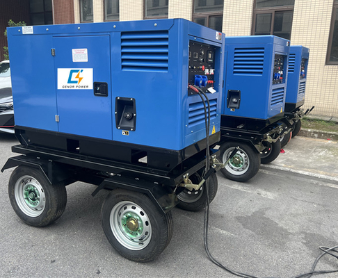 Generatore a corrente alternata da 20 kW montato su rimorchio Mig Arc DC 600A Unità di doppia saldatura 400 ampere saldatori di motori diesel