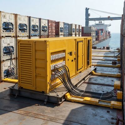 Gruppo di alimentazione per nave frigorifera 20 pezzi prese Reefer generatore 350 kW Gruppo elettrogeno diesel di tipo marino per container refrigerati